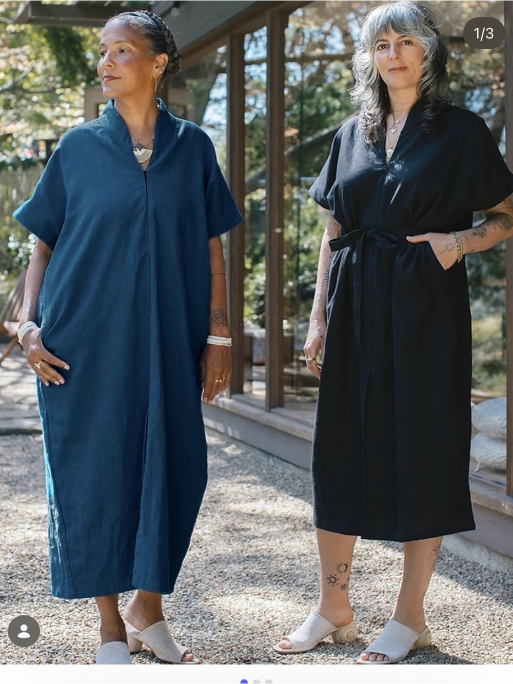 Curator SF Linen Black Split-Front Maxi Dress